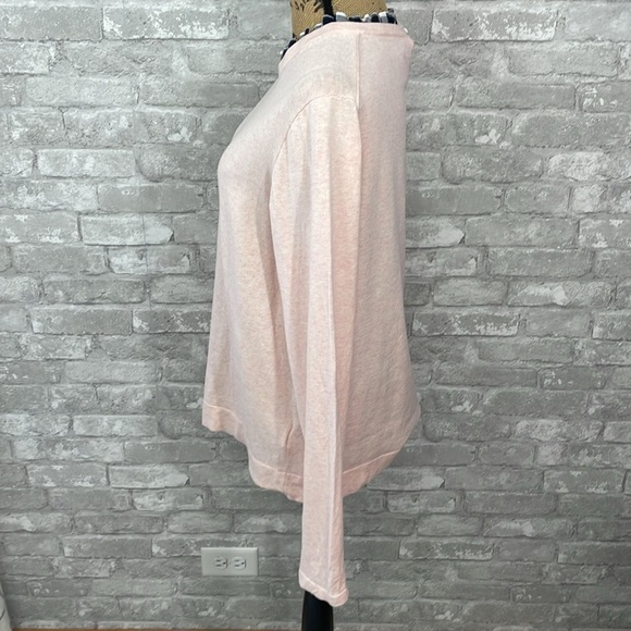 J.Crew Ruffleneck Pink Cotton Sweater - Picture 2 of 6